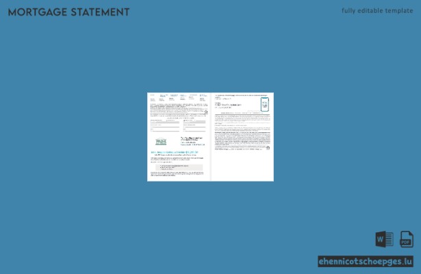 Hypothekenabrechnung der Bank von St. Kitts und Nevis (SKNA) im Word- und PDF-Format (3-4 Beispielvorschau)